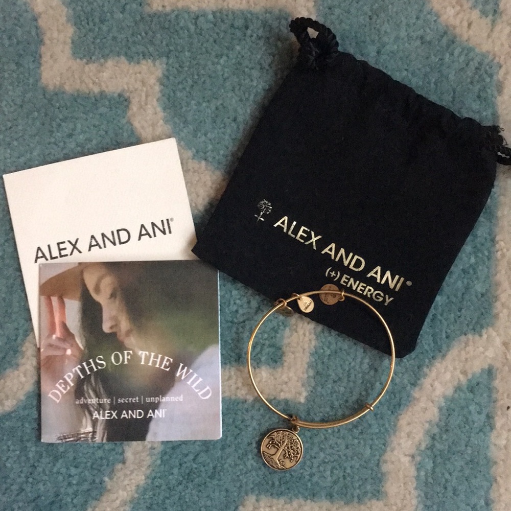 Authentic Alex and Ani Tree of Life gold bracelet